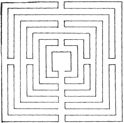 FIG. 9.&mdash;Maze on St. Catherine's Hill, Winchester.