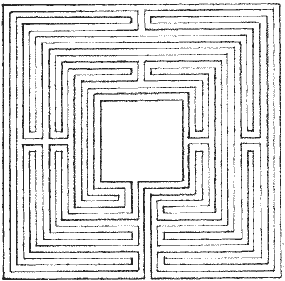 FIG. 12.&mdash;Italian Maze of Sixteenth Century.